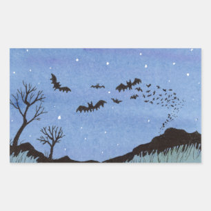 Vampire Bats Halloween Rechthoekige Sticker