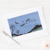 Vampire Bats Halloween Rechthoekige Sticker (Envelop)