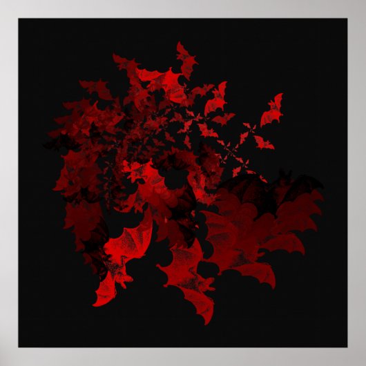 Vampire Bats Red Poster (Voorkant)
