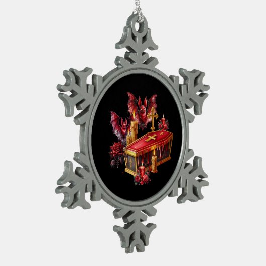 Vampire Bats Tin Sneeuwvlok Ornament (Links)
