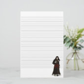 Vampire Beauty Lined Stationery Briefpapier (Staand voorkant)