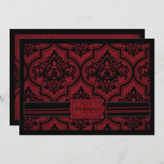 Vampire Birthday Card Kaart (Voorkant / Achterkant)