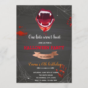 Vampire Birthday halloween party Kaart