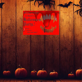 Vampire Bite Halloween Party Poster