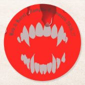 Vampire Bite Halloween Party Ronde Kartonnen Onderzetter (Voorkant)