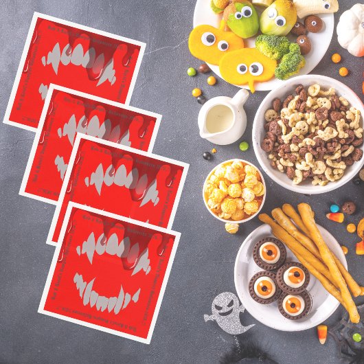 Vampire Bite Halloween Party Servet