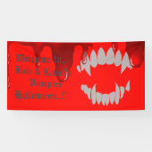 Vampire Bite Halloween Party Spandoek (Horizontaal)