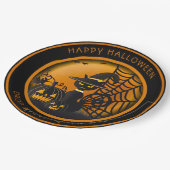 Vampire Black Cat Halloween Pumpkins Spiderweb Papieren Bordje (Gekanteld)