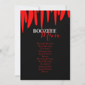 Vampire Bloed Halloween Feest Drankmenu Feestdagenkaart (Voorkant)