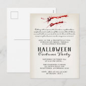 Vampire Bloed Halloween Feest Feestdagenkaart (Voorkant / Achterkant)