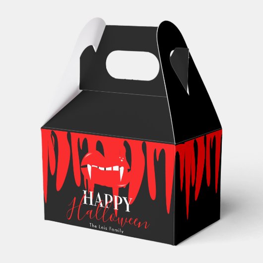 Vampire Bloed Lippen Halloween Verjaardagsfeest Bedankdoosjes (Voorkant Zijde)
