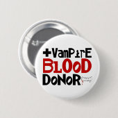 Vampire bloeddonor ronde button 5,7 cm (Voorkant /achterkant)