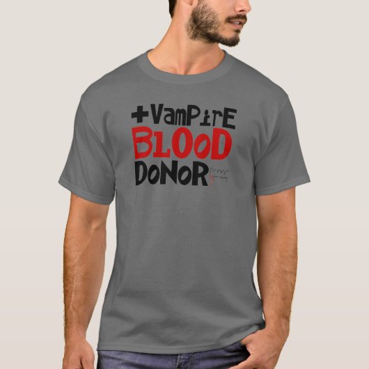 Vampire bloeddonor t-shirt (Voorkant)