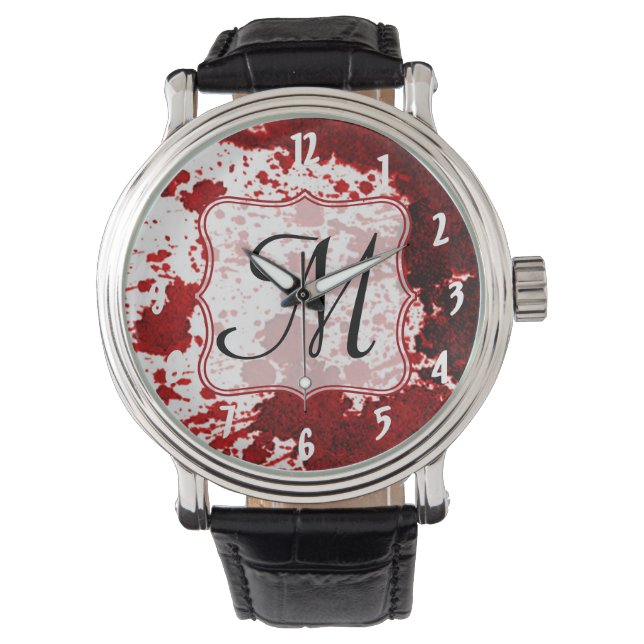 Vampire Bloeddruppel Crimson Red Flui Watch Horloge (Voorkant)