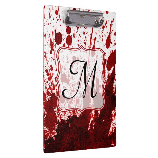 Vampire bloeddruppelaar Monogram Initiaal Klembord (Rechts)