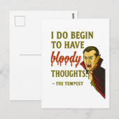 Vampire Bloederige Gedachten Briefkaart (Voorkant / Achterkant)