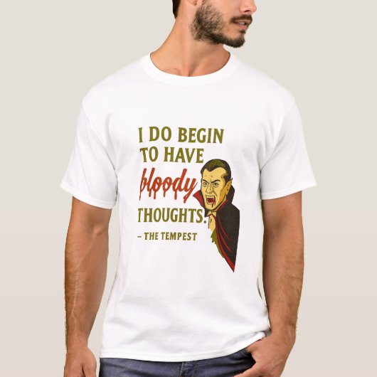Vampire Bloederige Gedachten T-shirt (Voorkant)