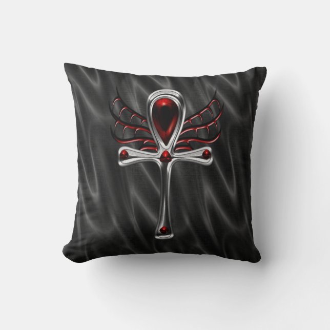 Vampire Blood Ankh Gothic Pillow Kussen (Voorkant)