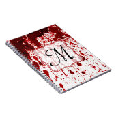 Vampire Blood Dripping Monogram Initiaal Notitiebo Notitieboek (Rechterzijde)