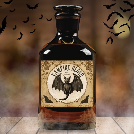 Vampire Blood Pure Extract: Verhoog uw Halloween Likeurfles Etiket
