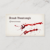 Vampire Blood Splatter, Horror Visitekaartje (Voorkant)