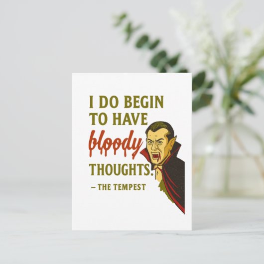 Vampire Bloody Thoughts  Briefkaart (Staand voorkant)