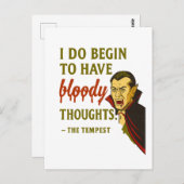 Vampire Bloody Thoughts  Briefkaart (Voorkant / Achterkant)