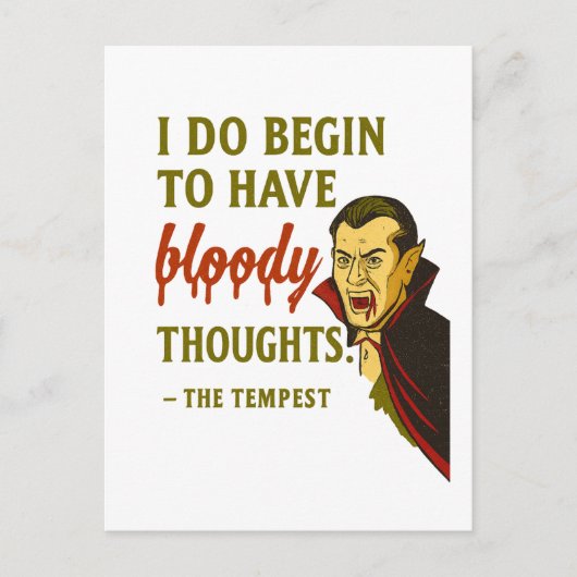 Vampire Bloody Thoughts  Briefkaart (Voorkant)