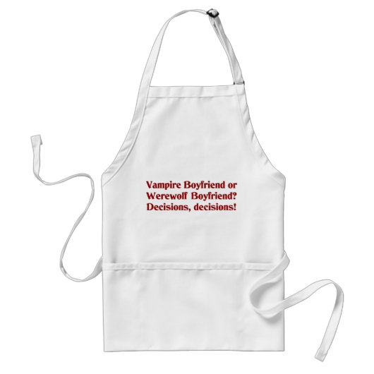 Vampire Boyvriend of Werewolf Boyvriend Standaard Schort (Voorkant)