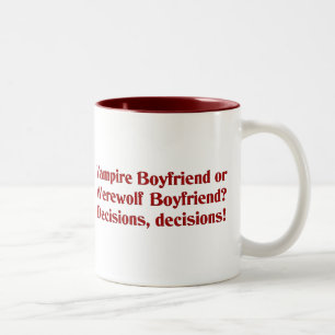 Vampire Boyvriend of Werewolf Boyvriend Tweekleurige Koffiemok