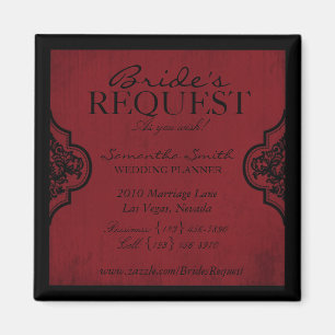 Vampire Bride Business Magnet