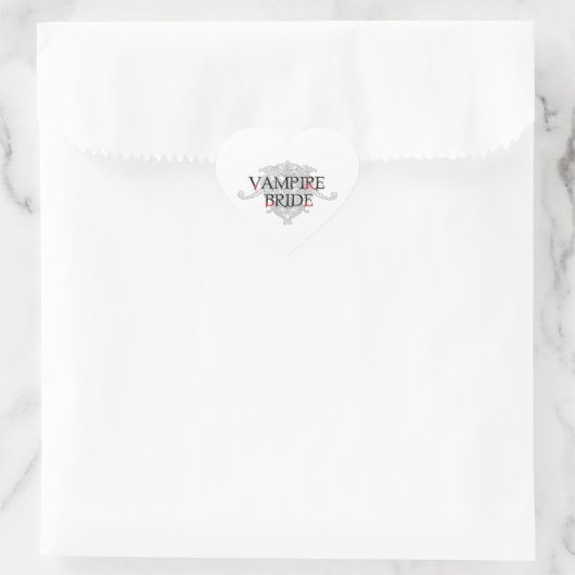 Vampire Bride Heart Sticker (Tas)