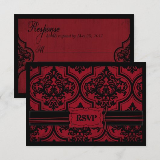 Vampire Bride RSVP-kaart B RSVP Kaartje (Voorkant / Achterkant)