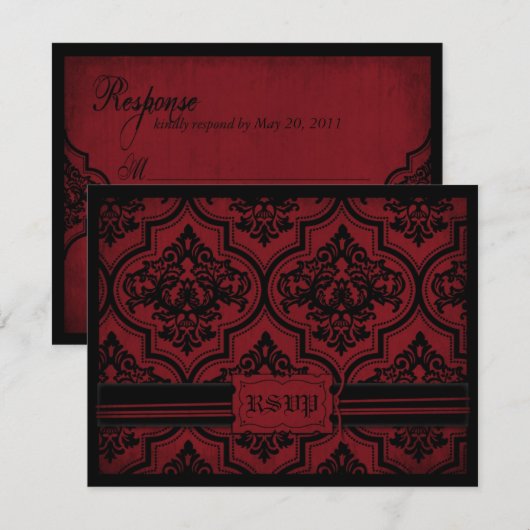 Vampire Bride RSVP-kaart D RSVP Kaartje (Voorkant / Achterkant)