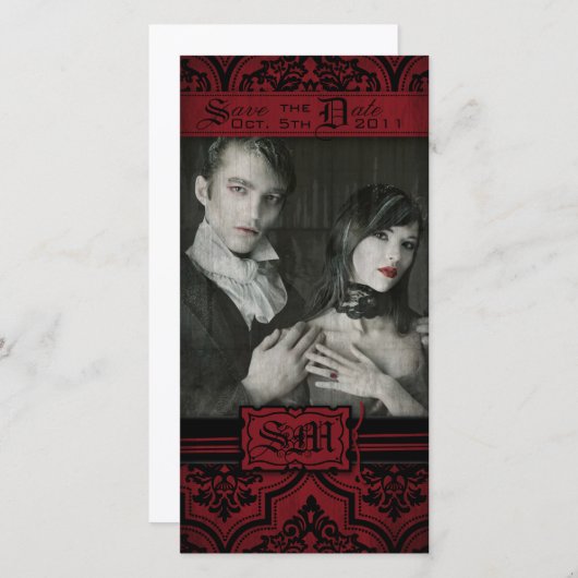 Vampire Bride SD-fotokaart Save The Date (Voorkant / Achterkant)