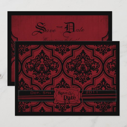 Vampire Bride SD-kaart Save The Date (Voorkant / Achterkant)