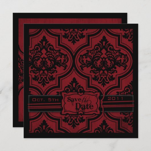 Vampire Bride SD Square Save The Date (Voorkant / Achterkant)