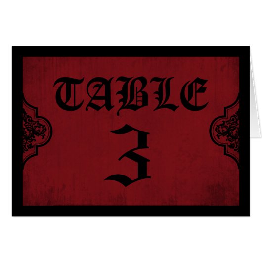 Vampire Bride Table Card (Voorkant Horizontaal)