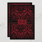 Vampire Bride Wedding Invitation Card A7 V Kaart (Voorkant / Achterkant)