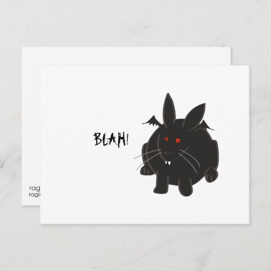 Vampire Bunneh Briefkaart (Voorkant / Achterkant)