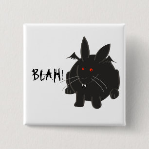 Vampire Bunneh Vierkante Button 5,1 Cm