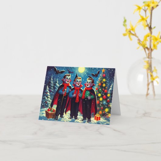 Vampire Caroling Kaart (Gele Bloem)