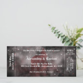 Vampire Castle Gothic Wedding Ticket Invitations (Staand voorkant)