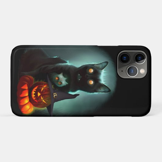 Vampire Cat and Wizard Pumpkin Halloween Surreal Case-Mate iPhone Case (Achterkant (horizontaal))