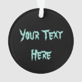 Vampire Cat and Wizard Pumpkin Halloween Surreal Ornament (achterkant)