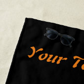 Vampire Cat and Wizard Pumpkin Halloween Surreal Strandlaken (In situ)