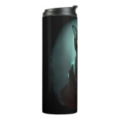 Vampire Cat and Wizard Pumpkin Halloween Surreal Thermosbeker (Gedraaid links)