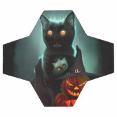 Vampire Cat and Wizard Pumpkin Halloween Surreal Voetbal (Enkel)