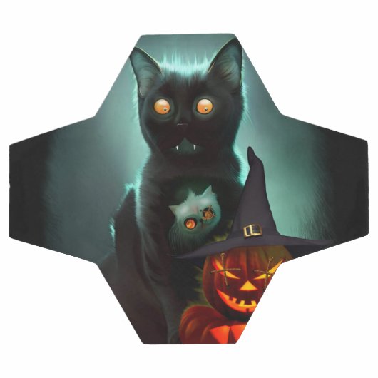 Vampire Cat and Wizard Pumpkin Halloween Surreal Voetbal (Enkel)