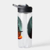 Vampire Cat and Wizard Pumpkin Halloween Surreal Waterfles (Rechts)